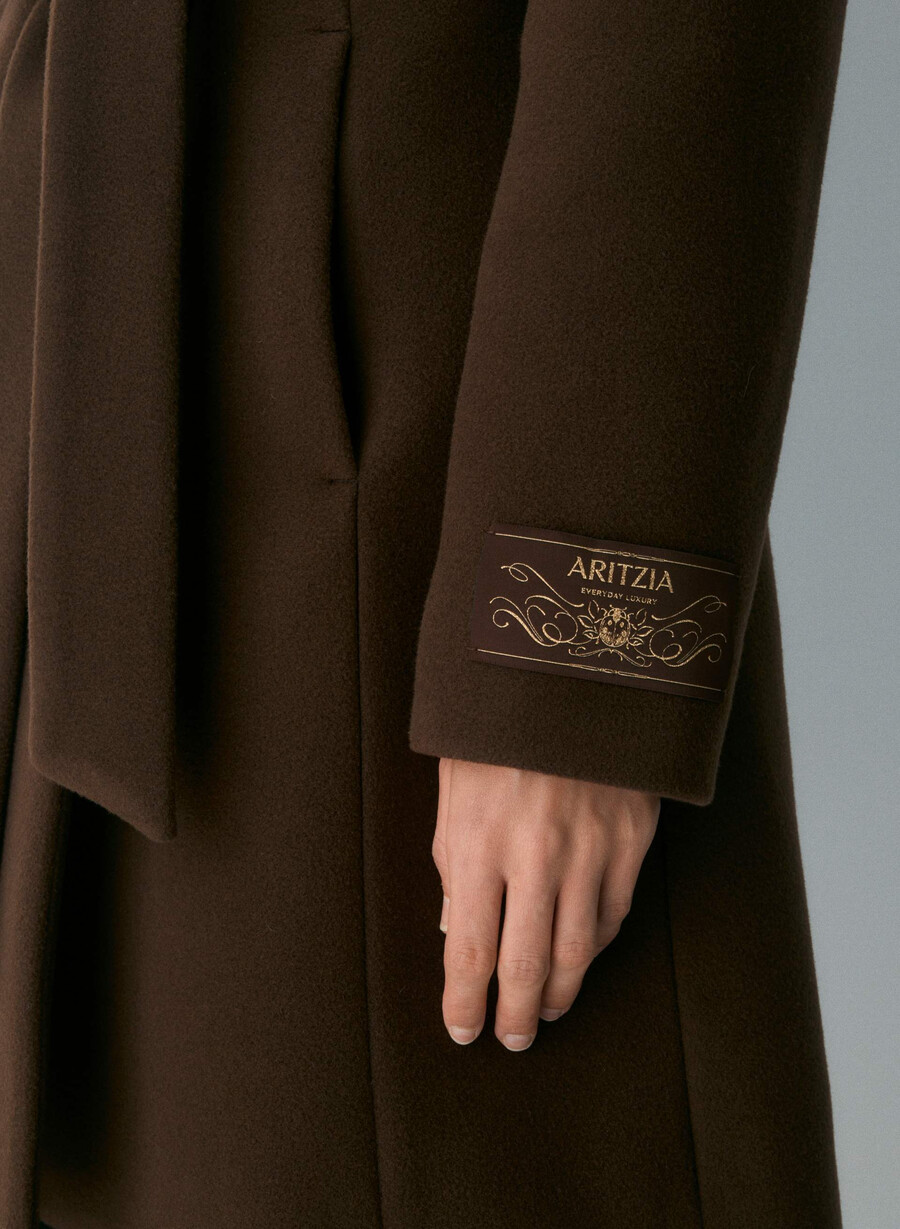 il cappotto connor - morbido cashmere in lana color marrone moka intenso