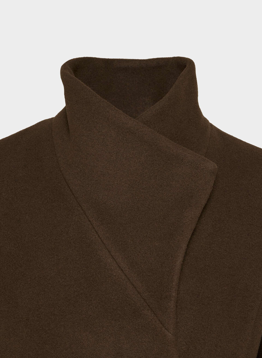 il cappotto connor - morbido cashmere in lana color marrone moka intenso