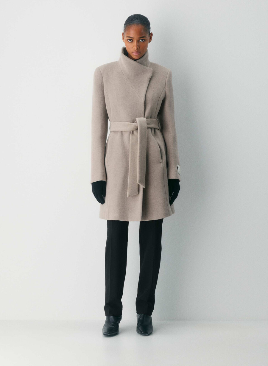 il cappotto connor - morbido cashmere di lana e melange color talpa caldo