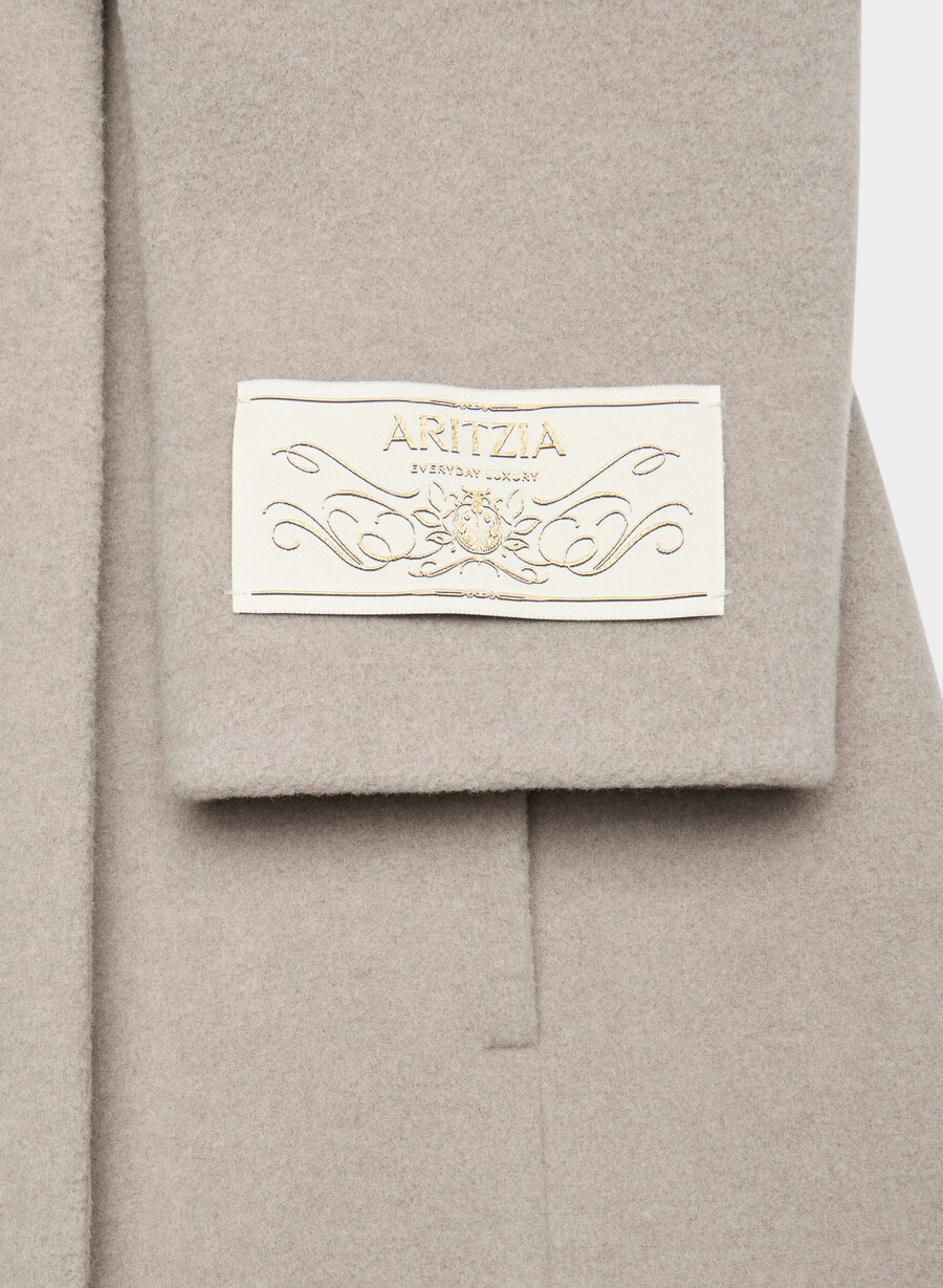 il cappotto connor - morbido cashmere di lana e melange color talpa caldo