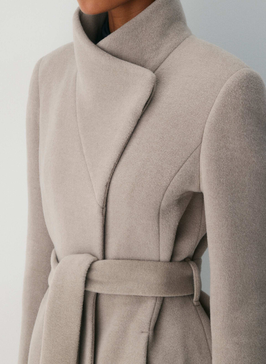 il cappotto connor - morbido cashmere di lana e melange color talpa caldo