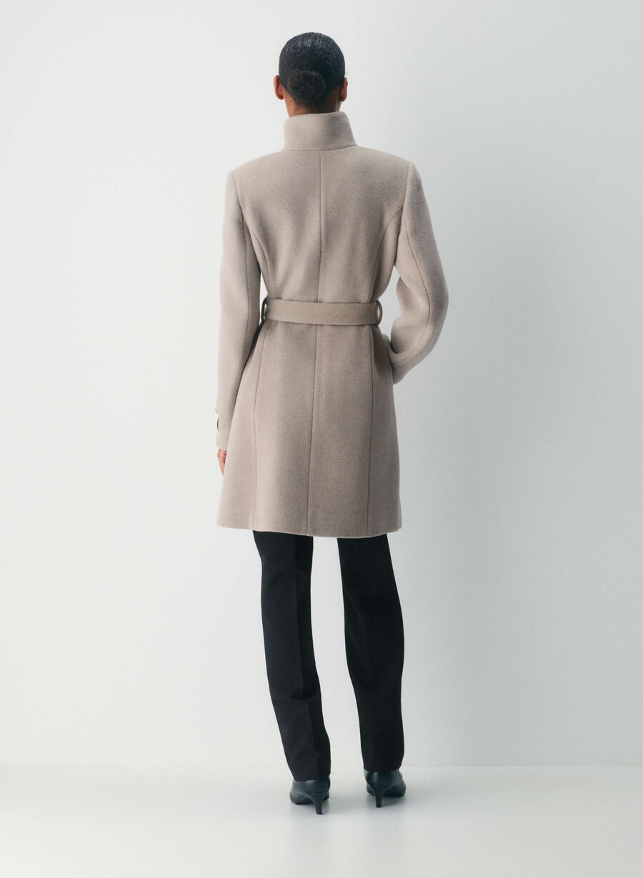 il cappotto connor - morbido cashmere di lana e melange color talpa caldo