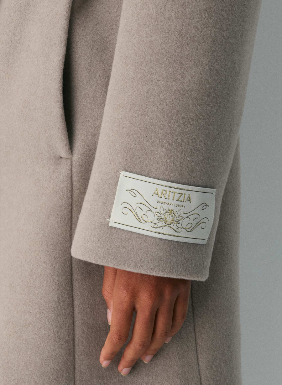 il cappotto connor - morbido cashmere di lana e melange color talpa caldo