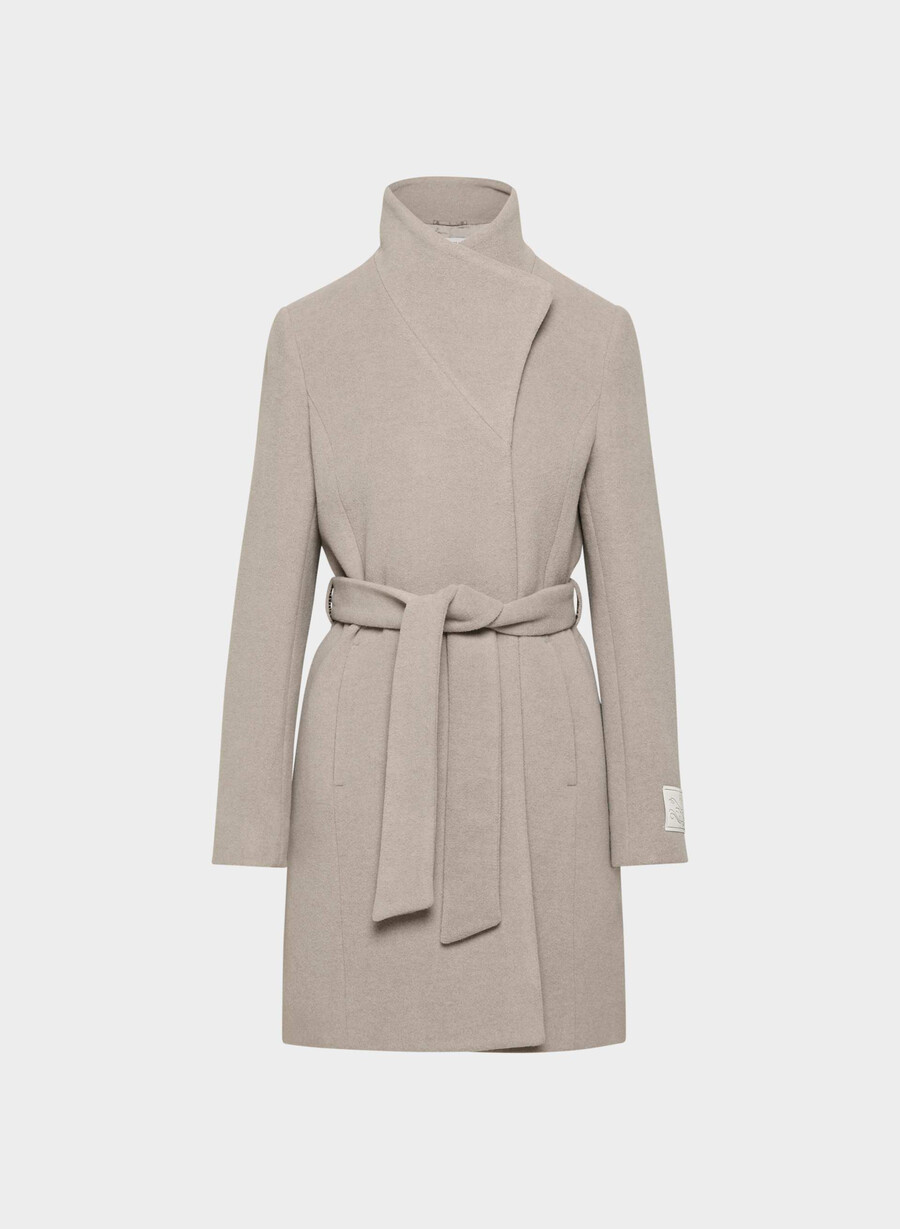 il cappotto connor - morbido cashmere di lana e melange color talpa caldo