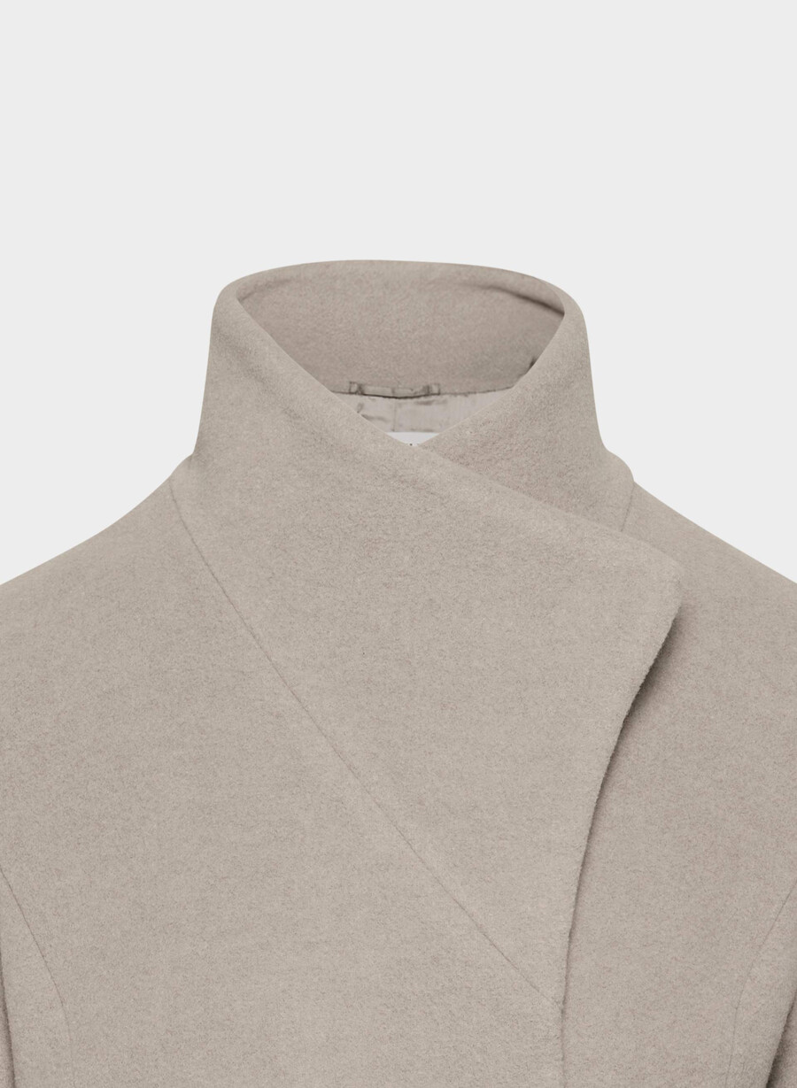 il cappotto connor - morbido cashmere di lana e melange color talpa caldo