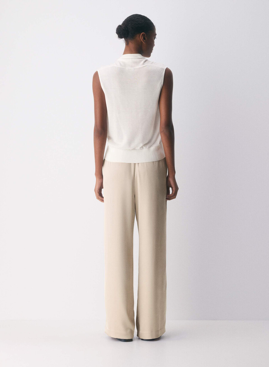 the lodge pant - satin marcona beige
