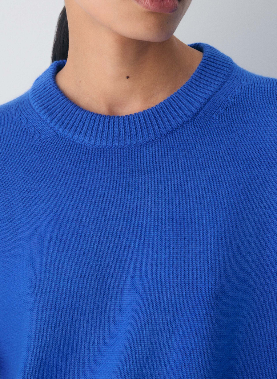 maglione essential merino wool view jazz blue