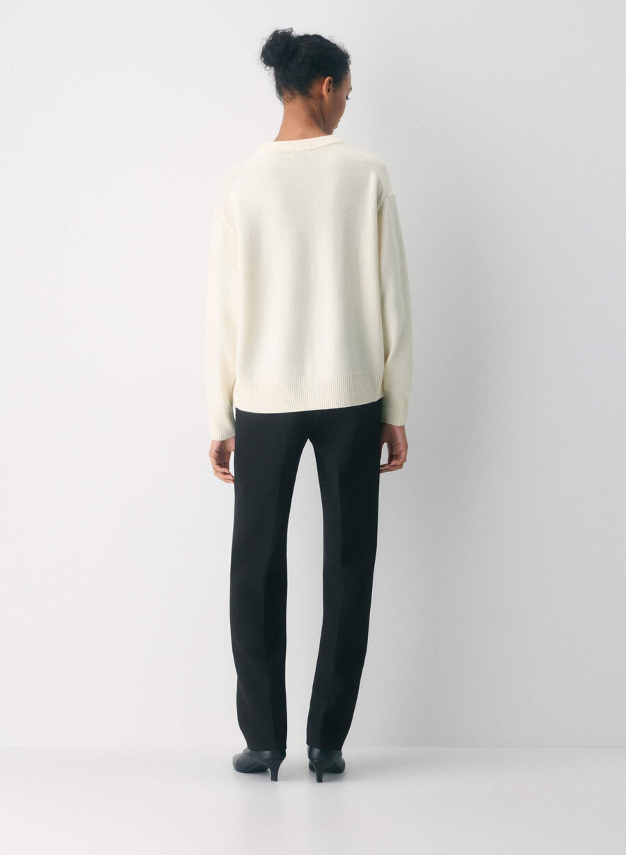 cardigan essential in lana merino nero