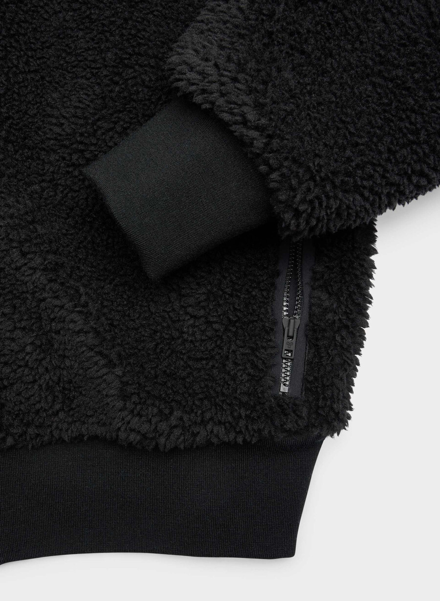 seasons mockneck zip-up nero