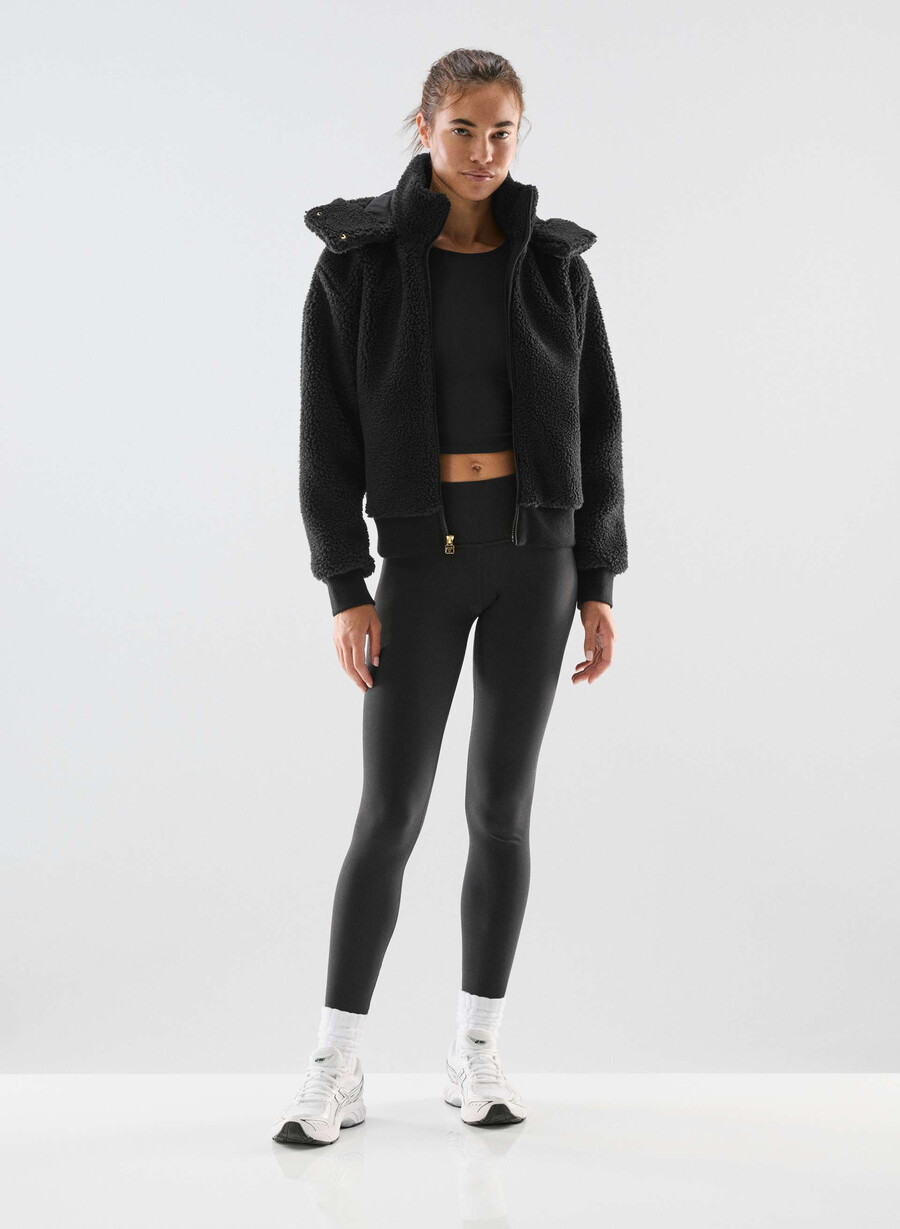 felpa con cappuccio glacier zip nera