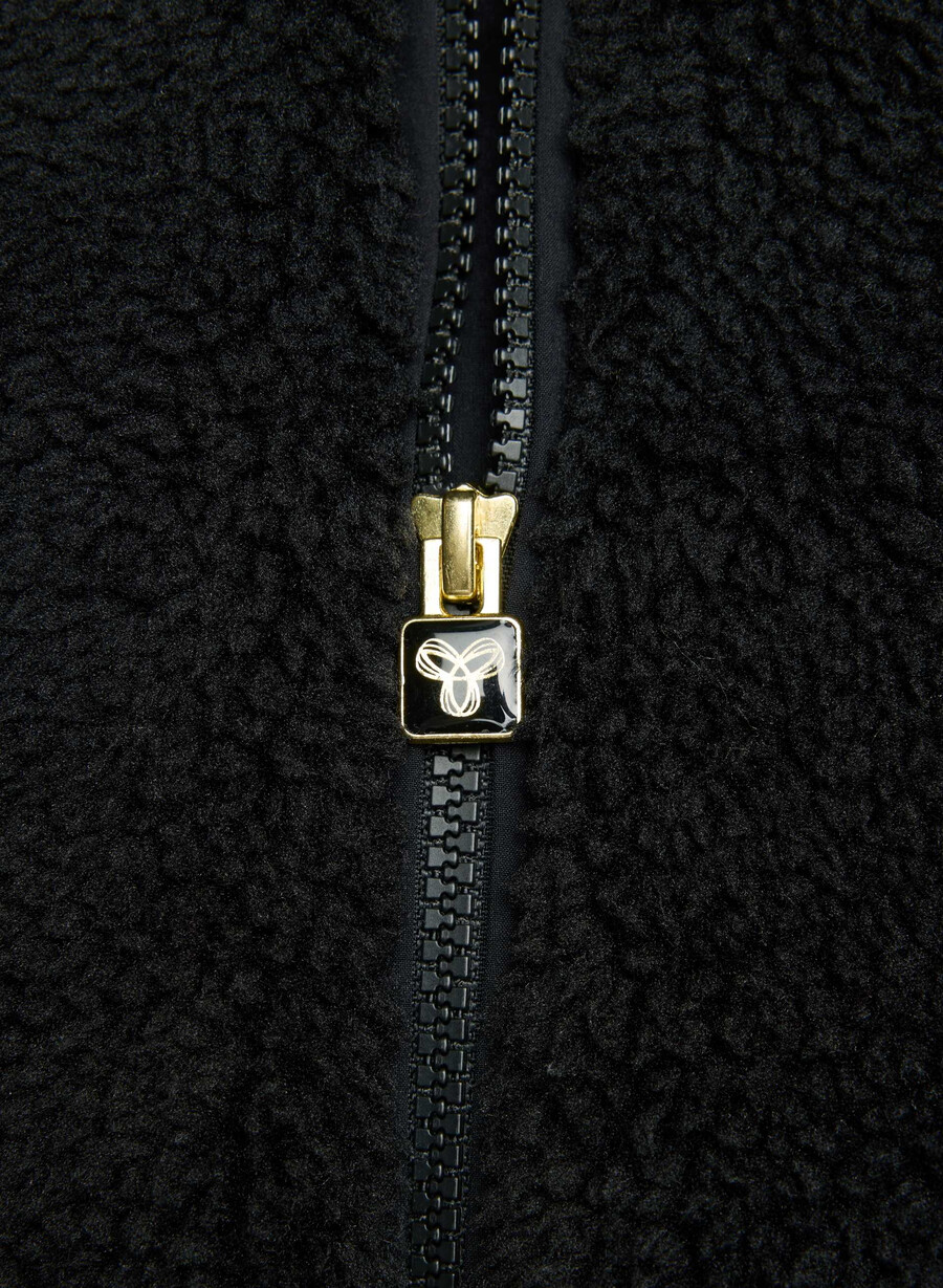 felpa con cappuccio glacier zip nera