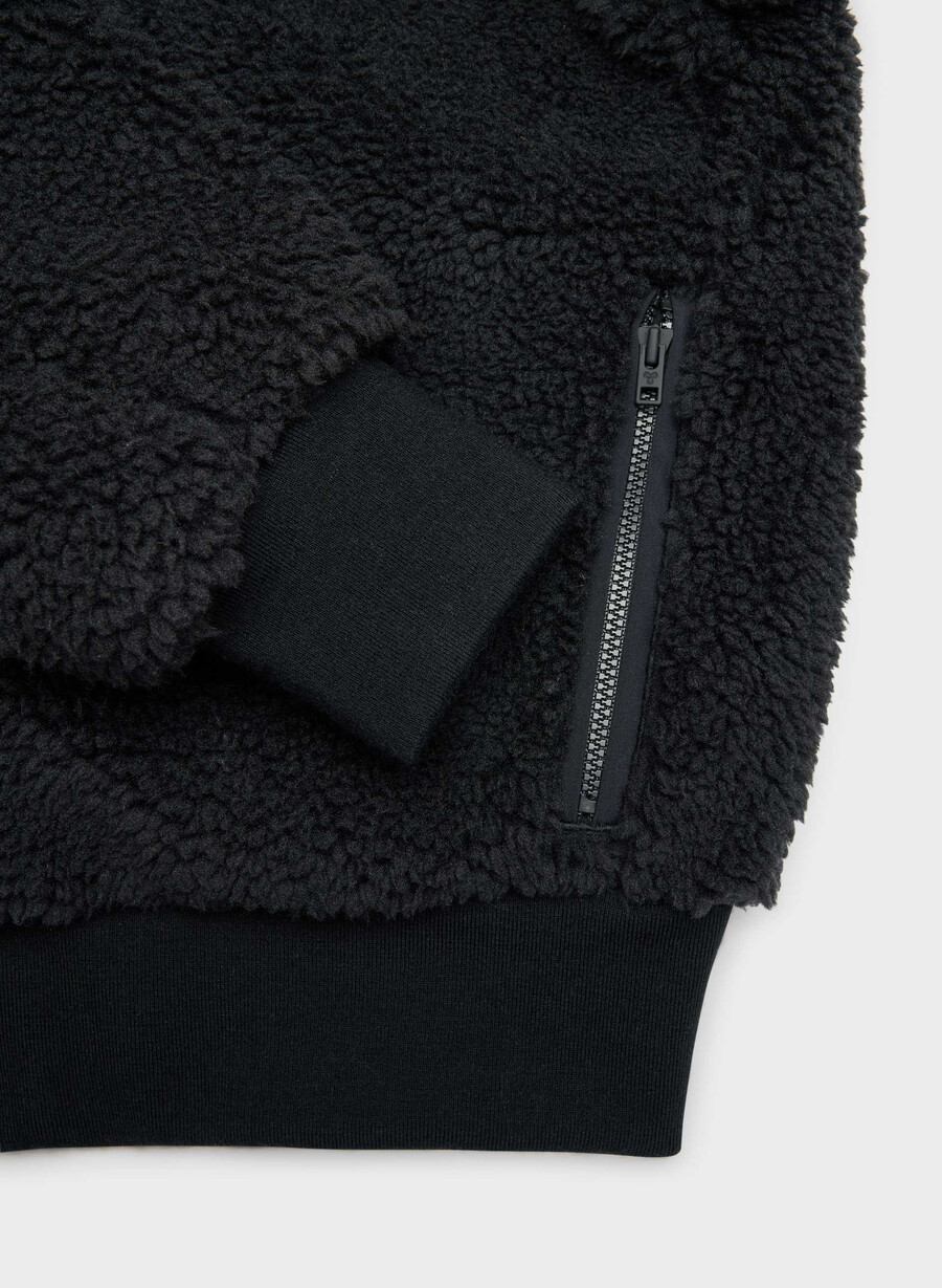 felpa con cappuccio glacier zip nera