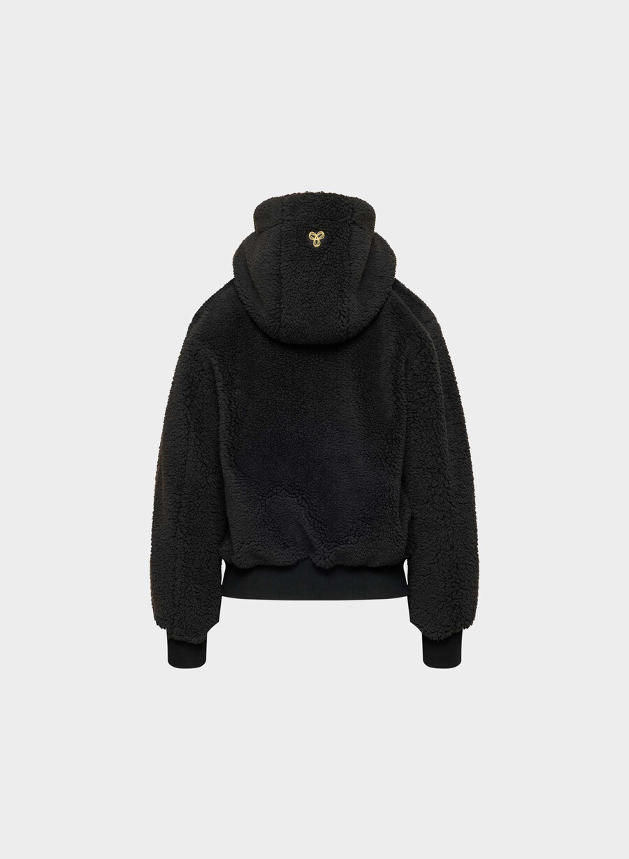 felpa con cappuccio glacier zip nera