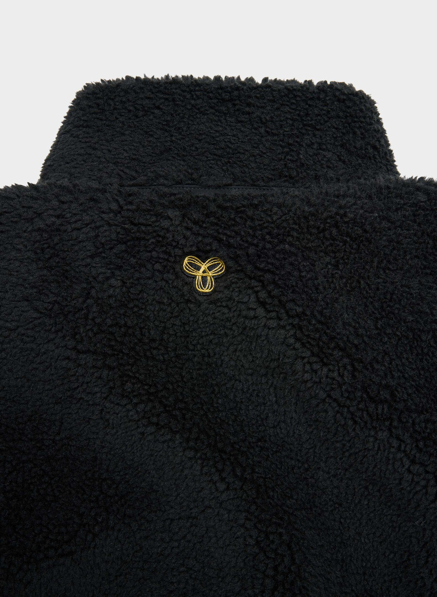 felpa con cappuccio glacier zip nera