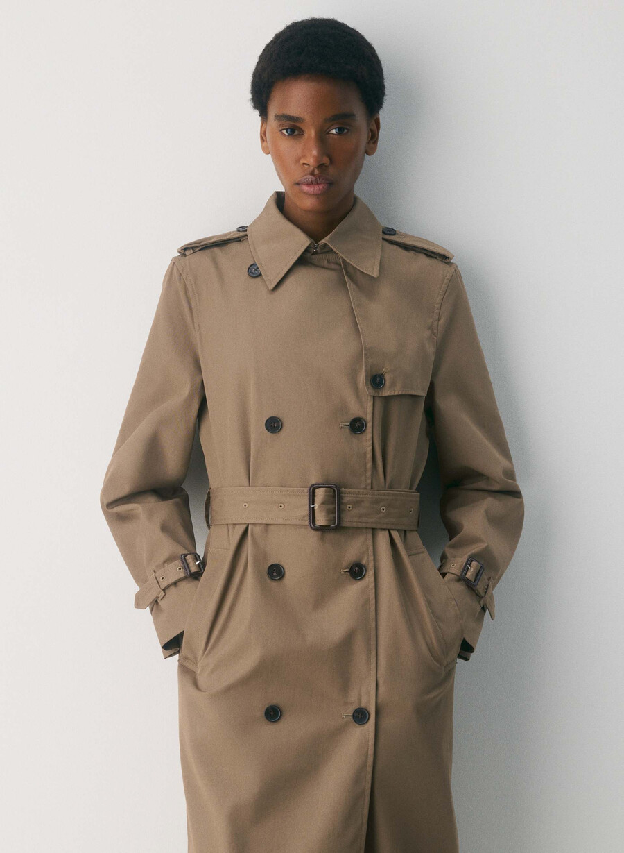 trench the finch - city twill folio brown