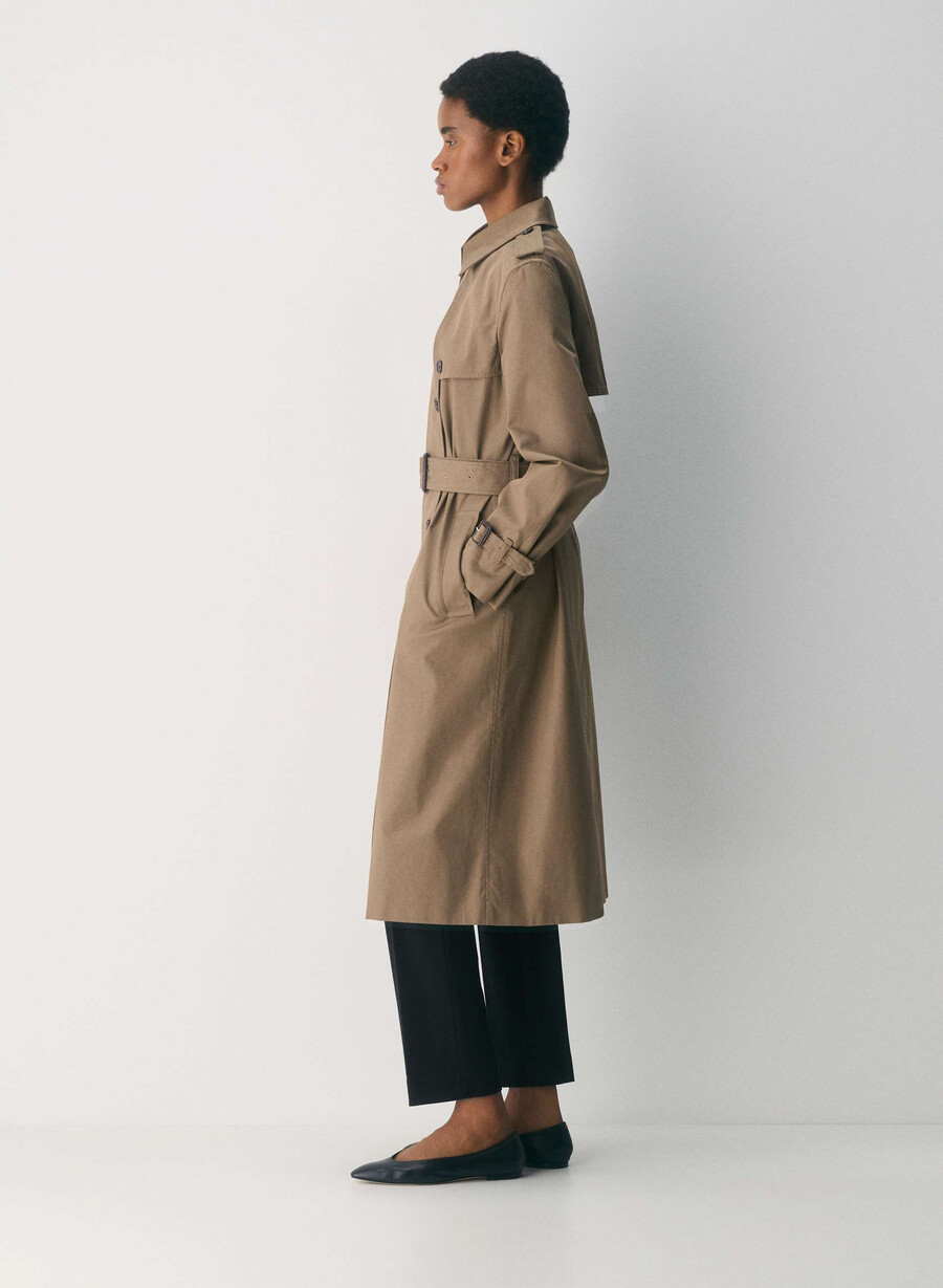 trench the finch - city twill folio brown