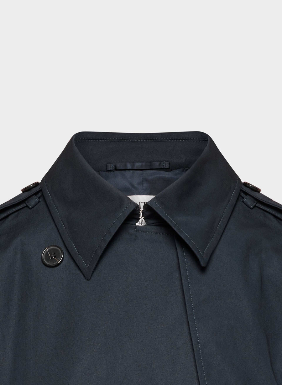nuovo trench medio the finch - city twill dreaming blue