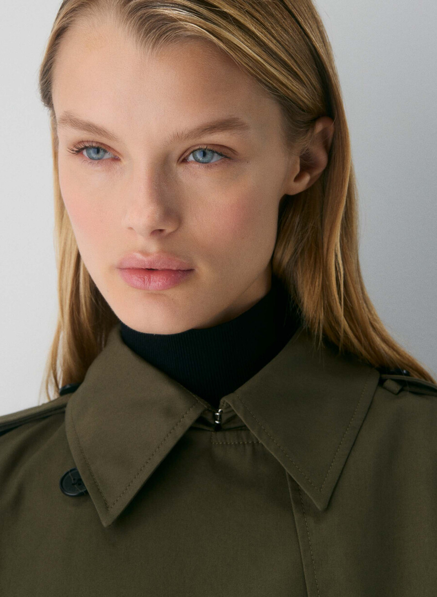 nuovo trench medio the finch - city twill dreaming blue