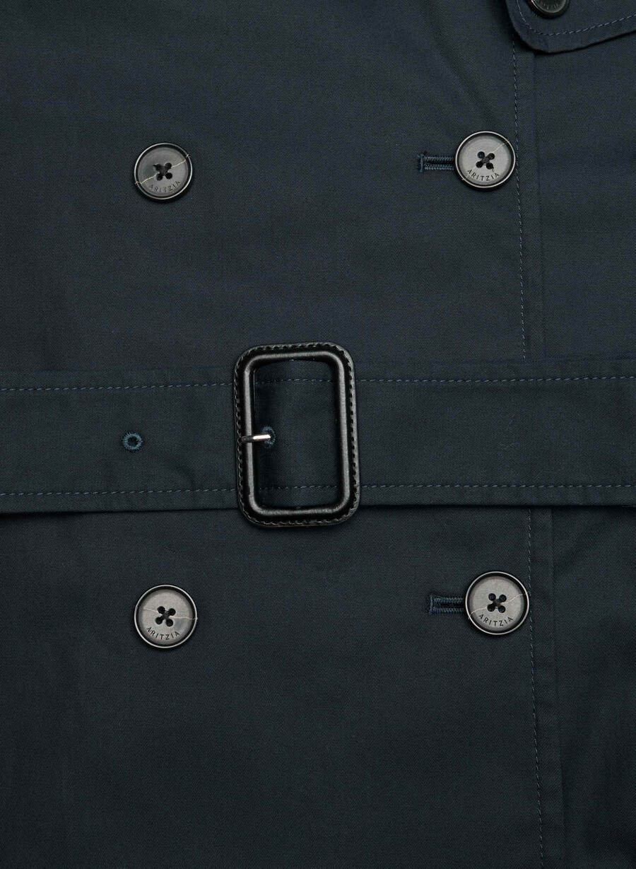 nuovo trench medio the finch - city twill dreaming blue