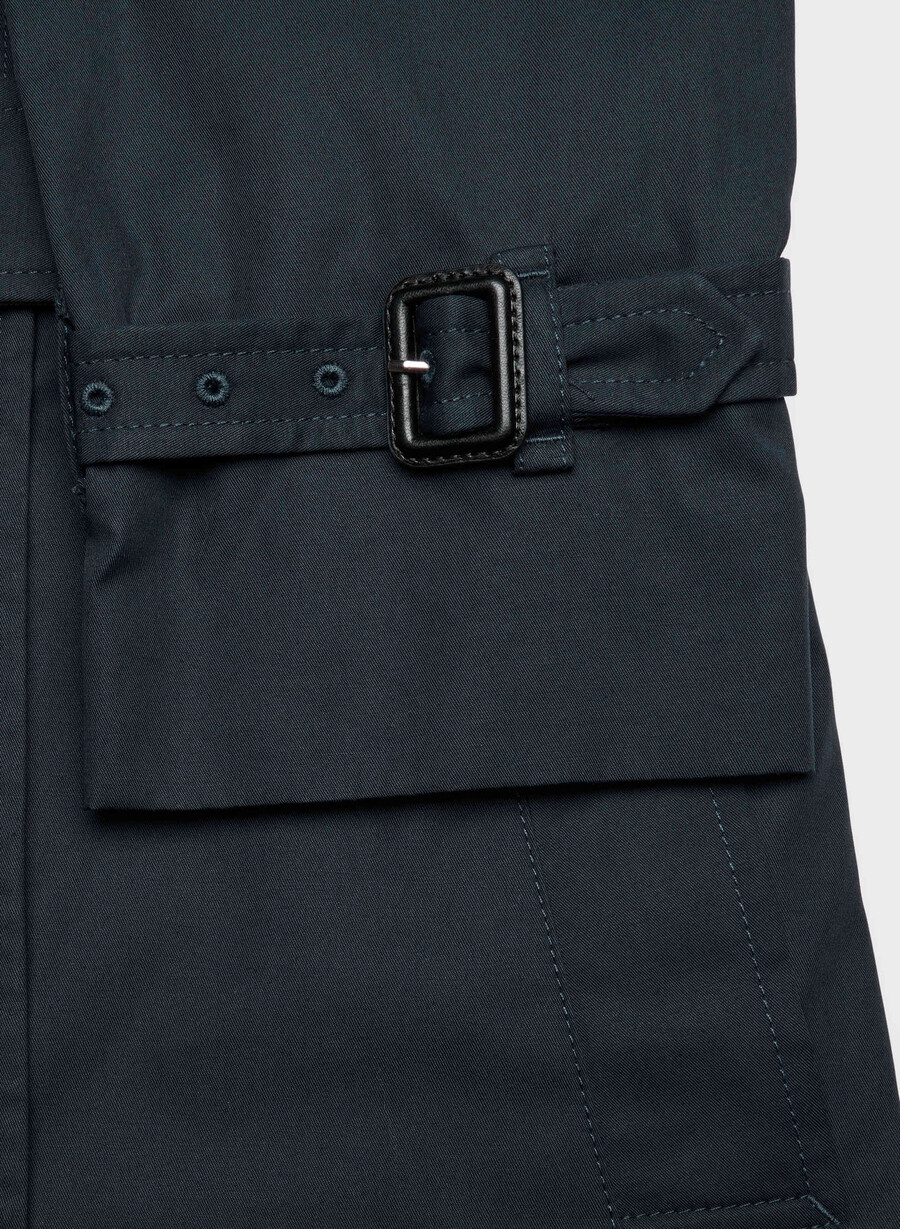 nuovo trench medio the finch - city twill dreaming blue