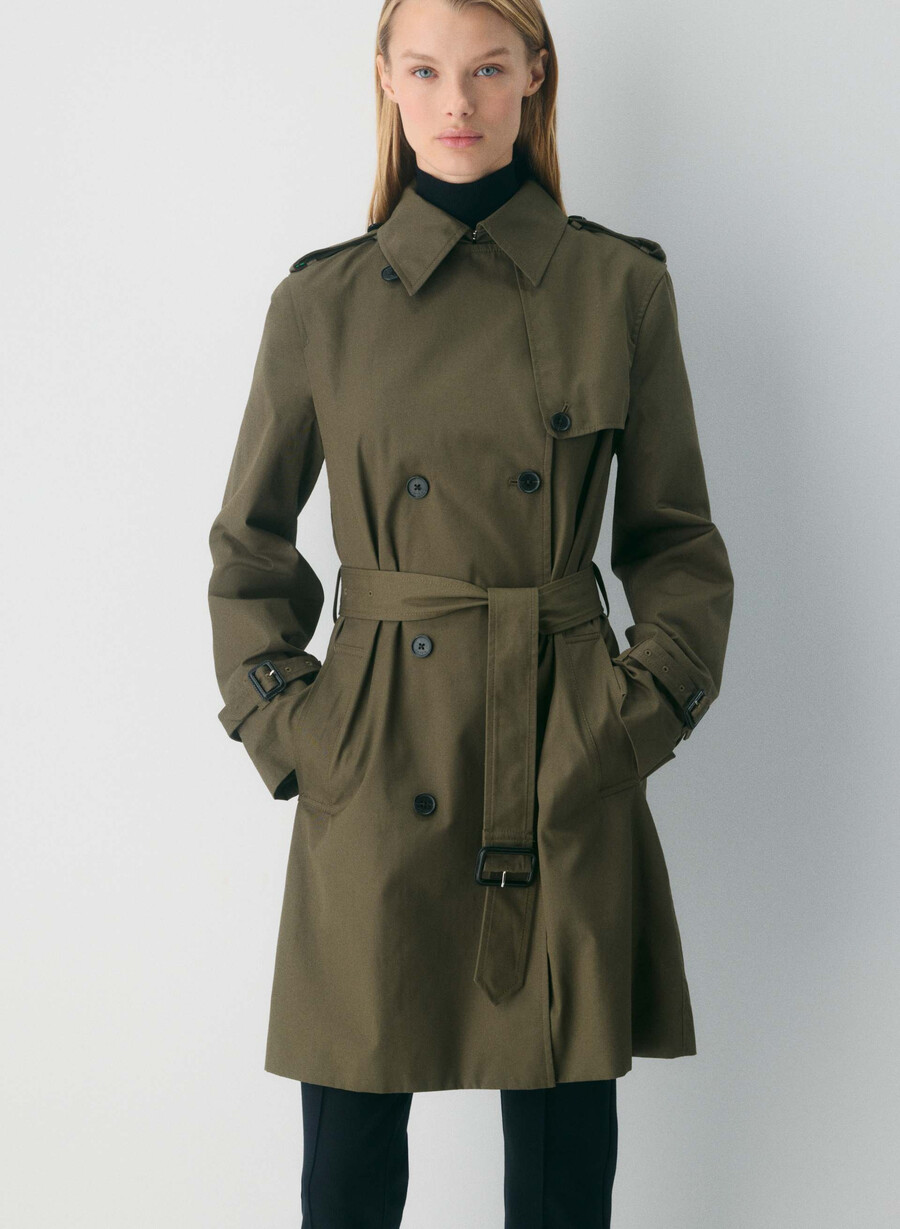 nuovo trench medio the finch - city twill dreaming blue
