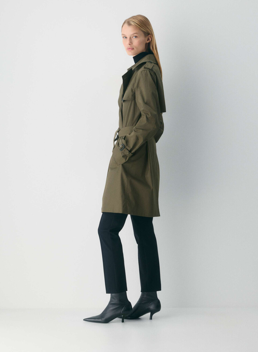 nuovo trench medio the finch - city twill dreaming blue