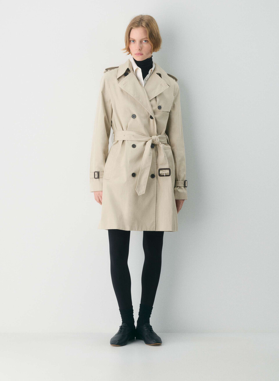 nuovo trench medio the finch - city twill marcona beige