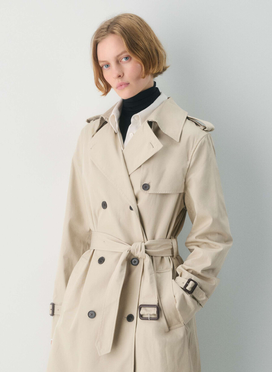 nuovo trench medio the finch - city twill marcona beige