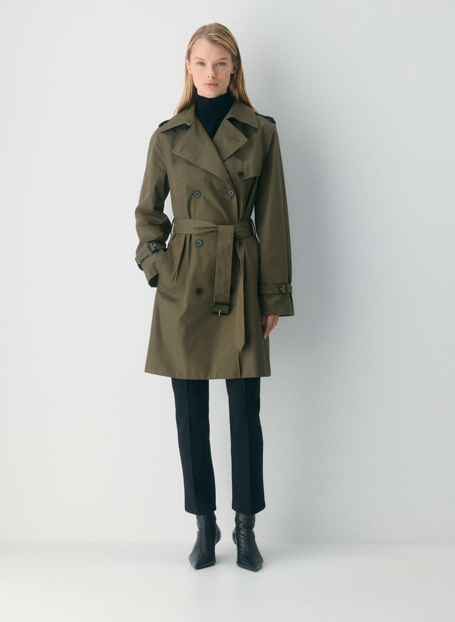 nuovo trench medio the finch - city twill atlas olive