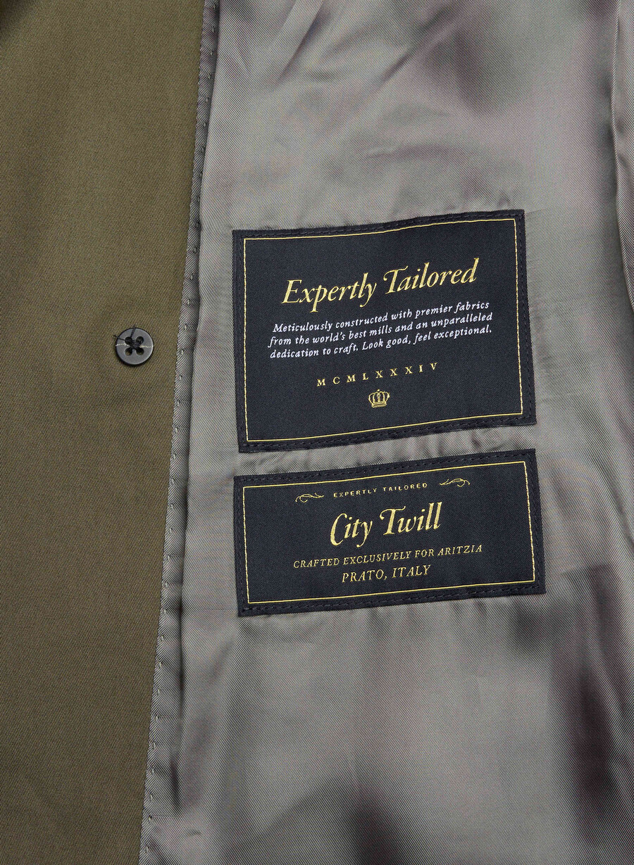 nuovo trench medio the finch - city twill atlas olive