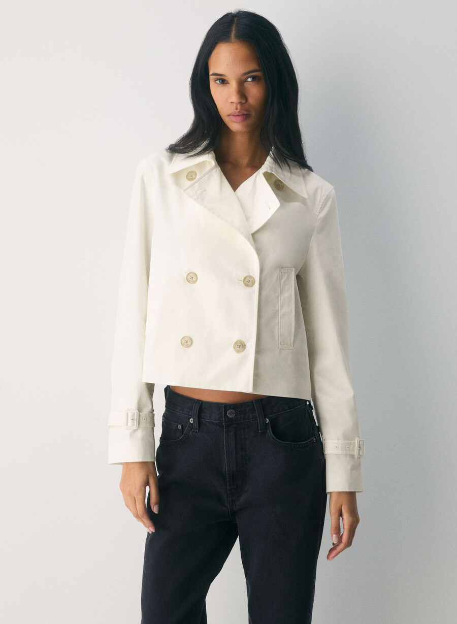 trench coat the esquire - city twill light birch