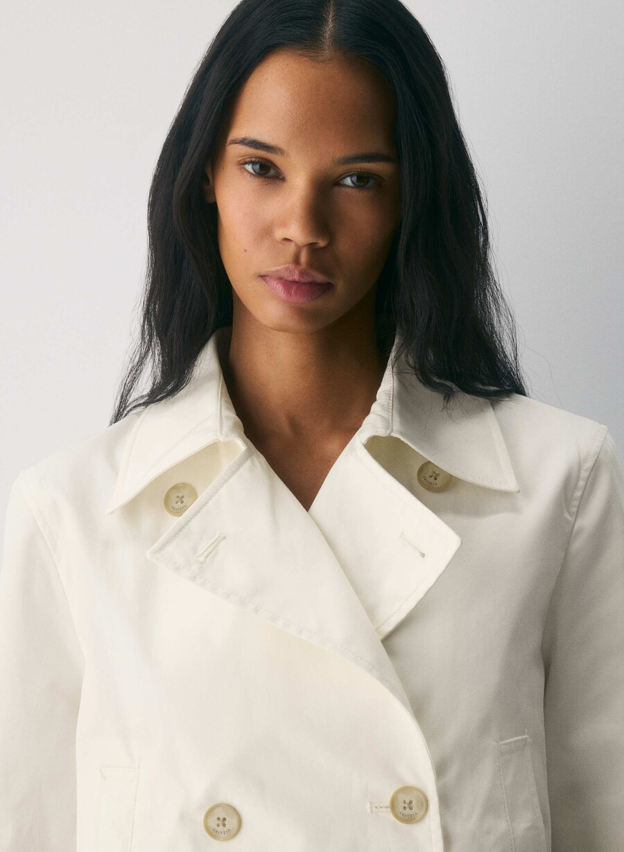 trench coat the esquire - city twill light birch