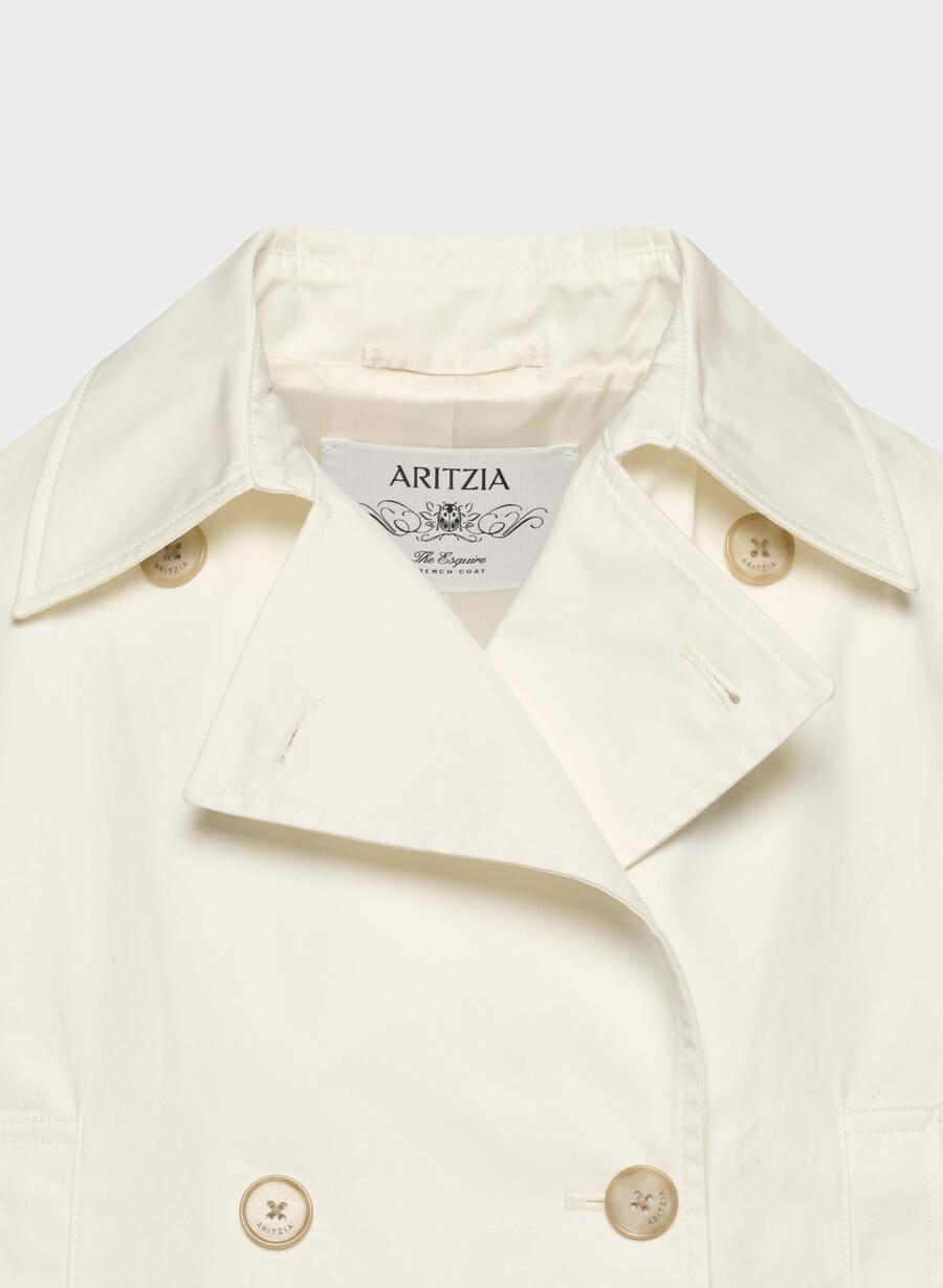 trench coat the esquire - city twill light birch