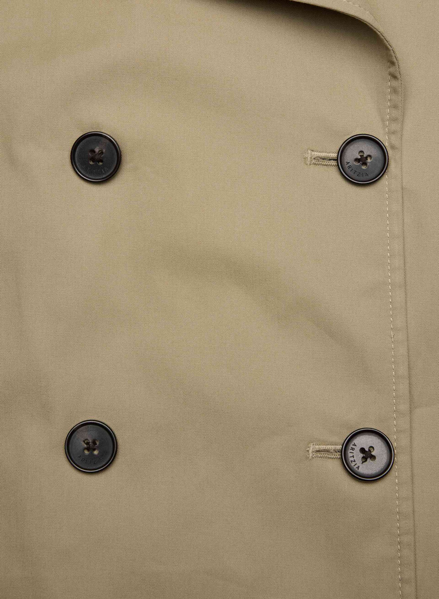 trench coat the esquire - city twill wicker tan