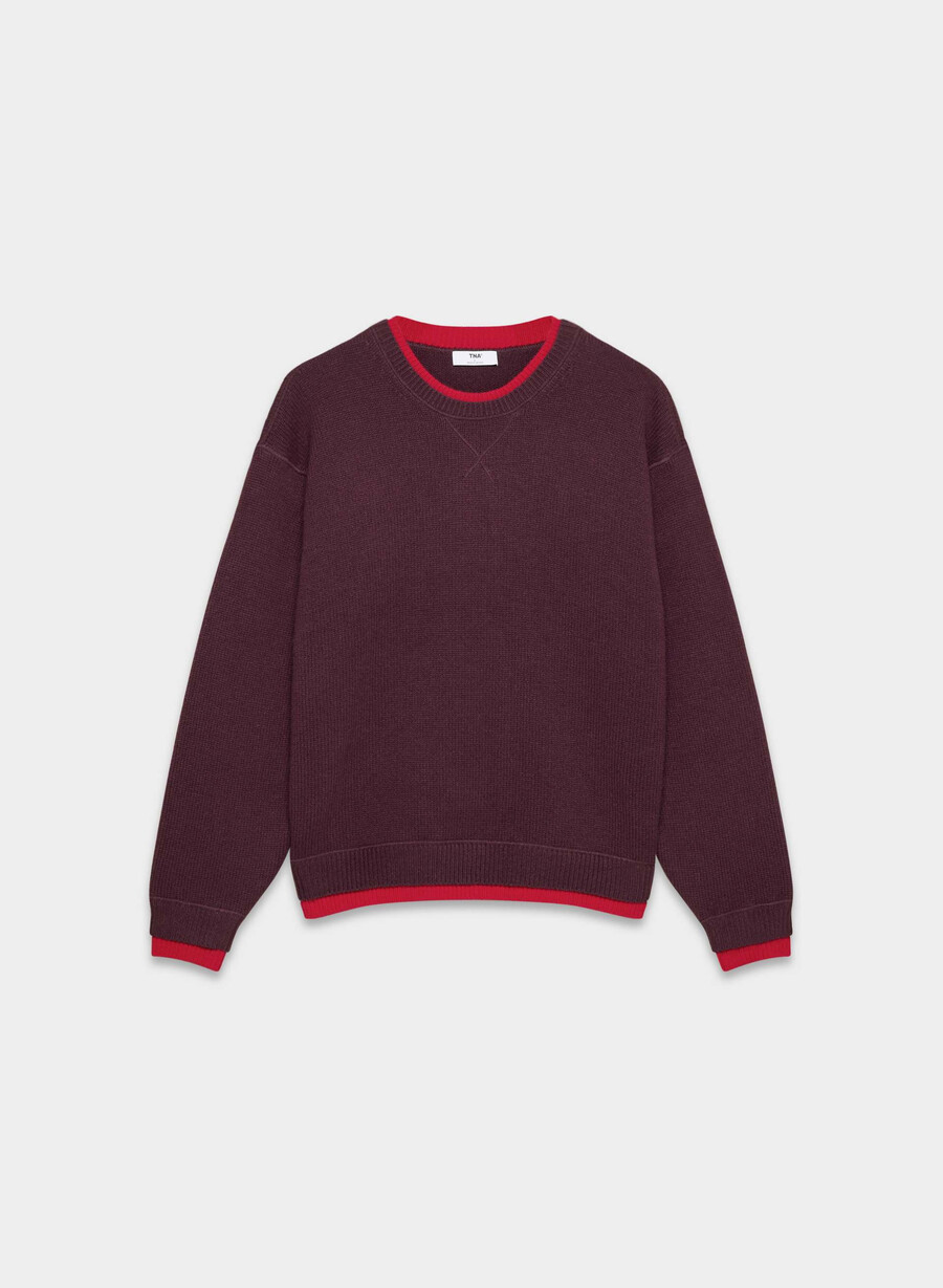 maglione girocollo finney blu francese