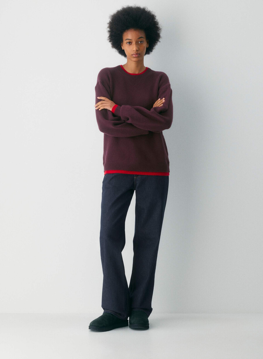 maglione girocollo finney cardamon rosso flash