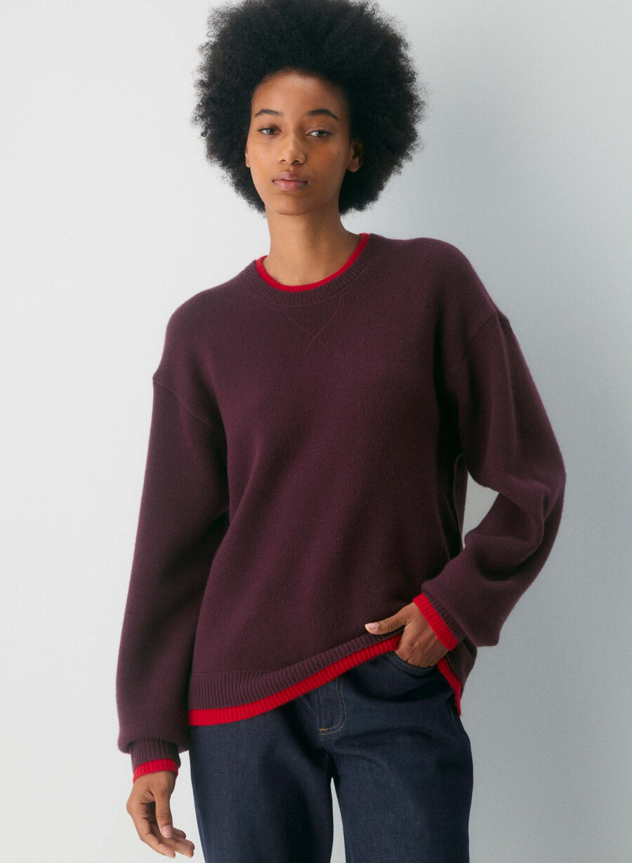 maglione girocollo finney cardamon rosso flash