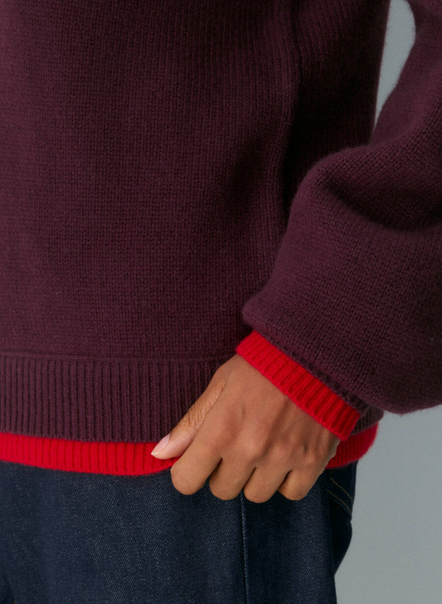maglione girocollo finney cardamon rosso flash