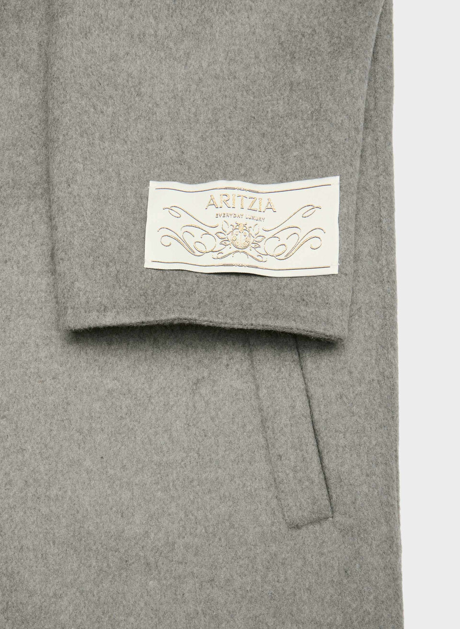 lunico cappotto double-face - luxe rewool heather dark taupe