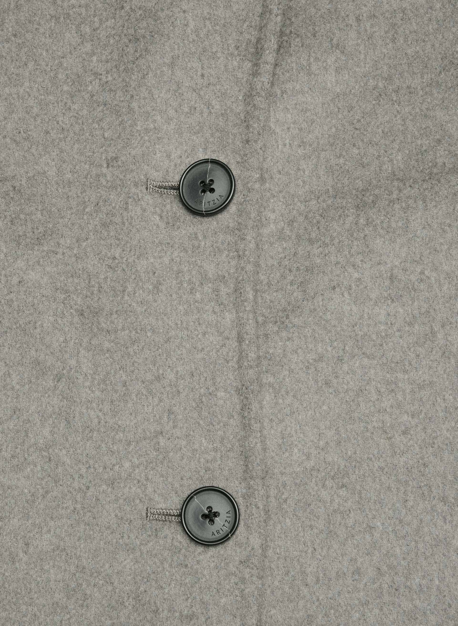 lunico cappotto double-face - luxe rewool heather dark taupe