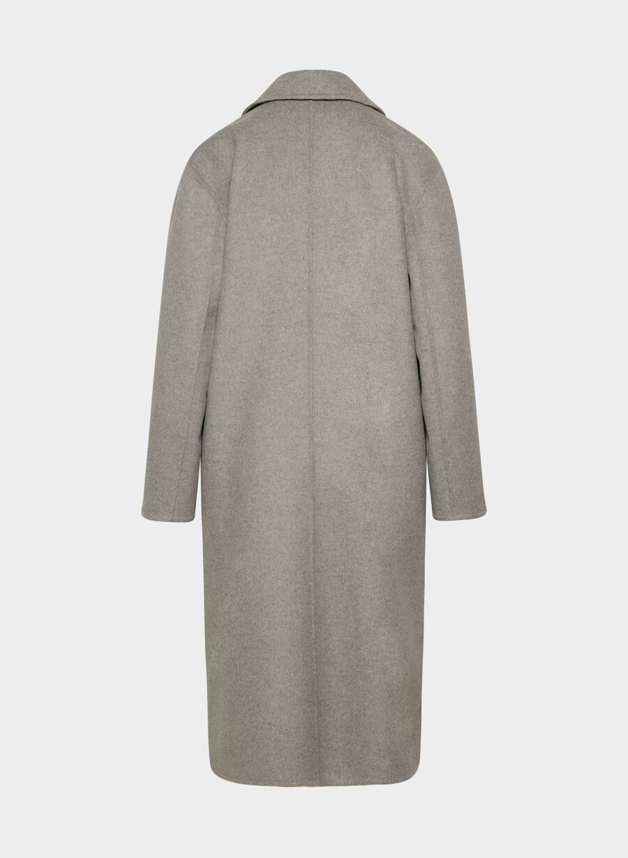 lunico cappotto double-face - luxe rewool heather dark taupe