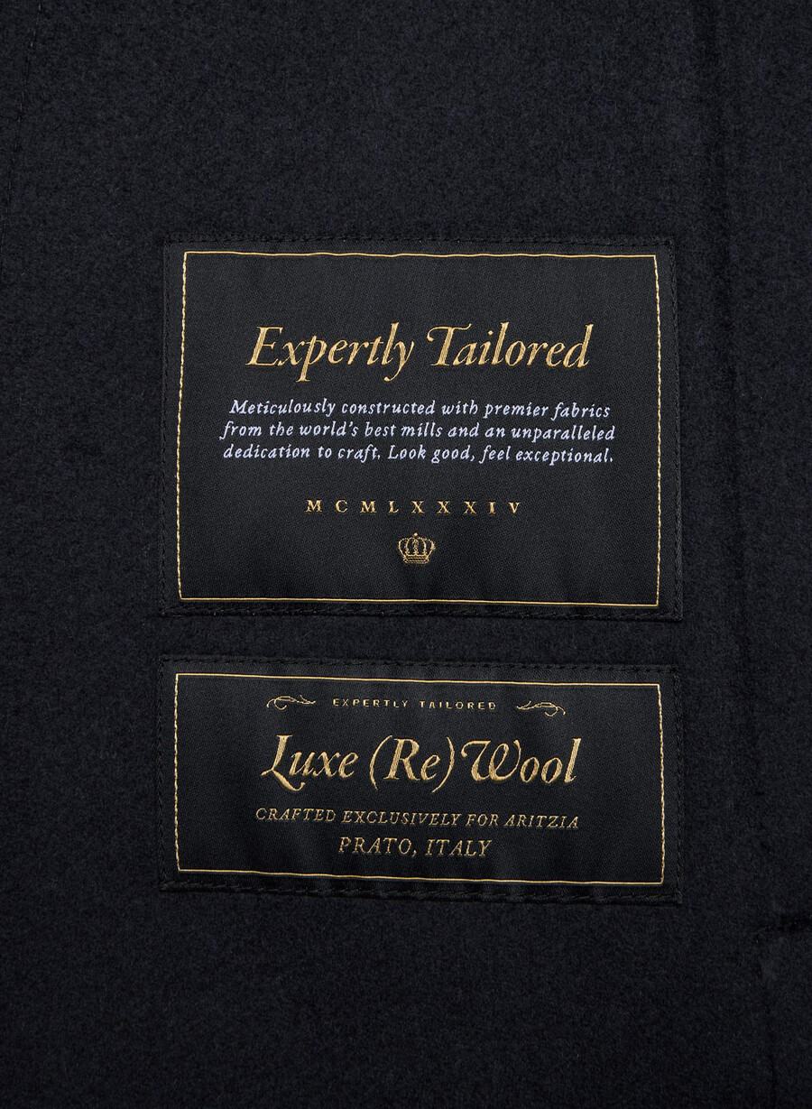 lunico cappotto double-face - luxe rewool dark navy