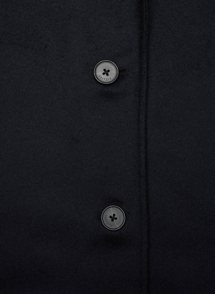 lunico cappotto double-face - luxe rewool dark navy