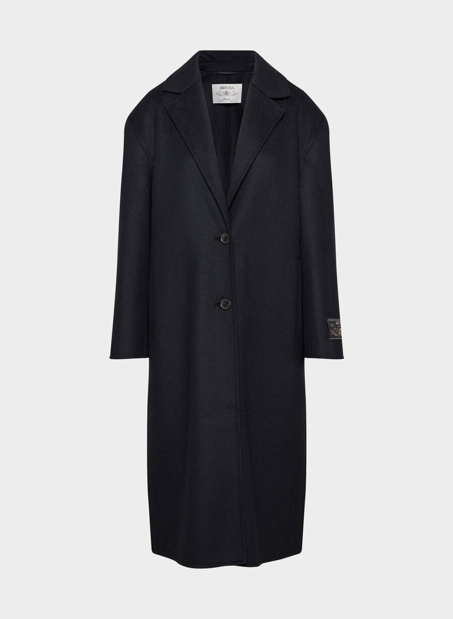 lunico cappotto double-face - luxe rewool dark navy