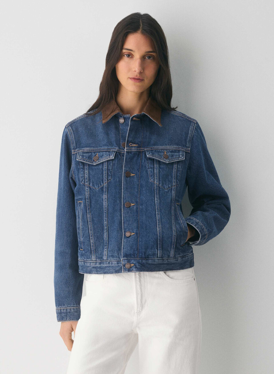 giacca in denim winona denim forum vintage blu scuro