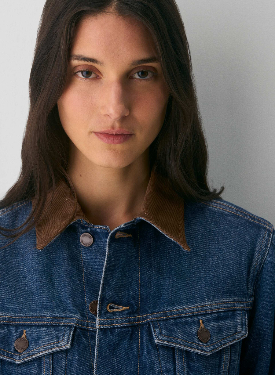giacca in denim winona denim forum vintage blu scuro