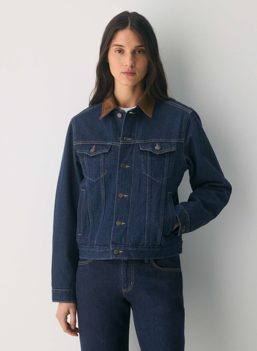 giacca in denim winona denim forum no-stress indg dk bl