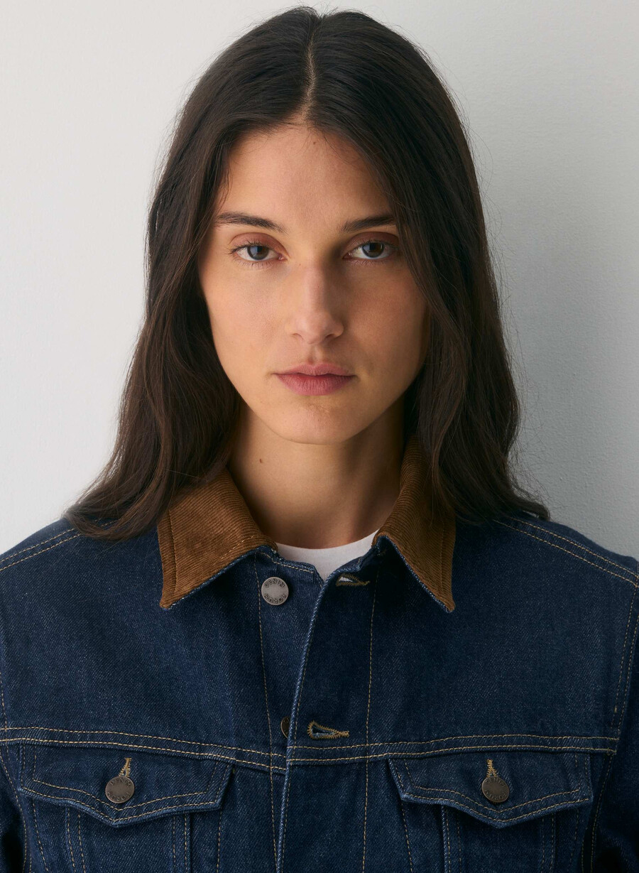 giacca in denim winona denim forum no-stress indg dk bl