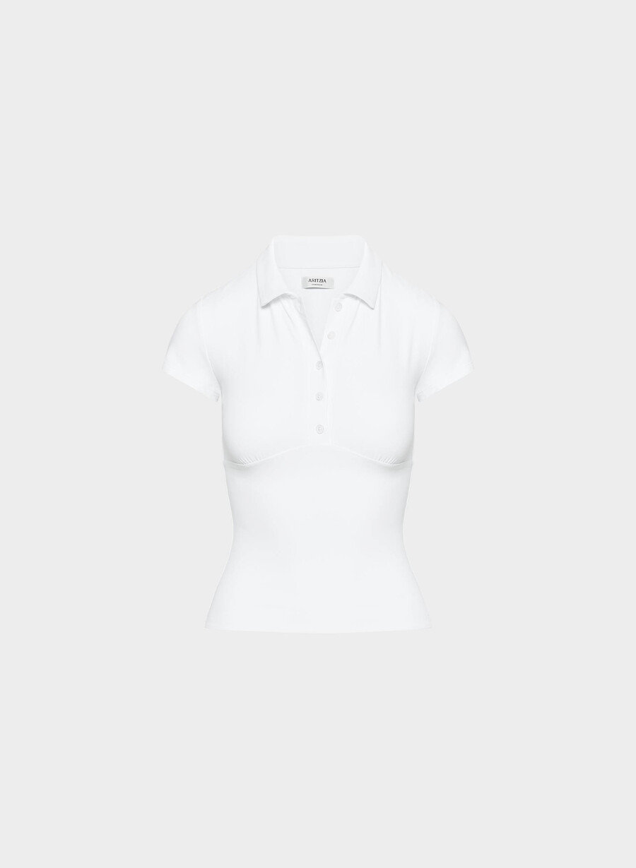 maglietta polo original contour flyer bianco brillante