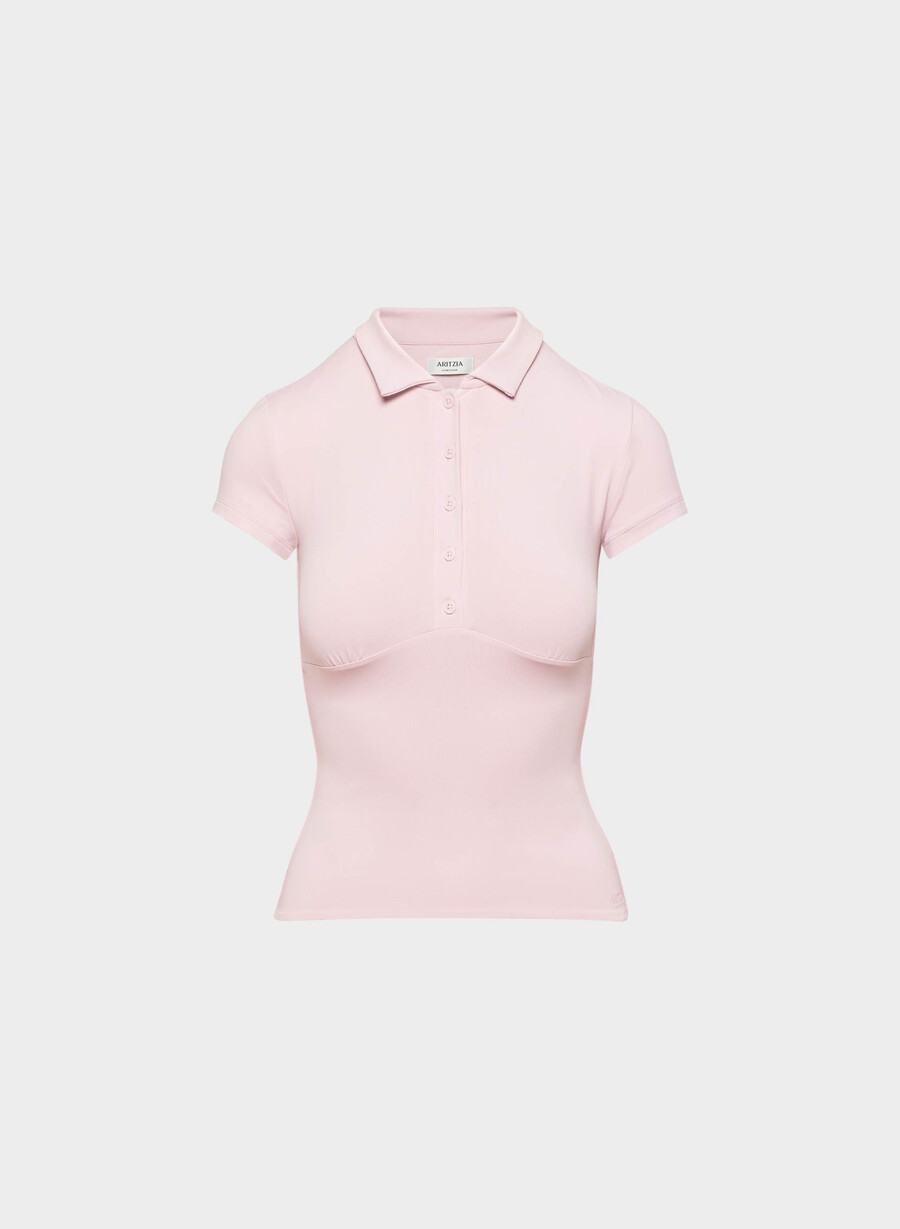 maglietta polo originale contour flyer rosa cipria